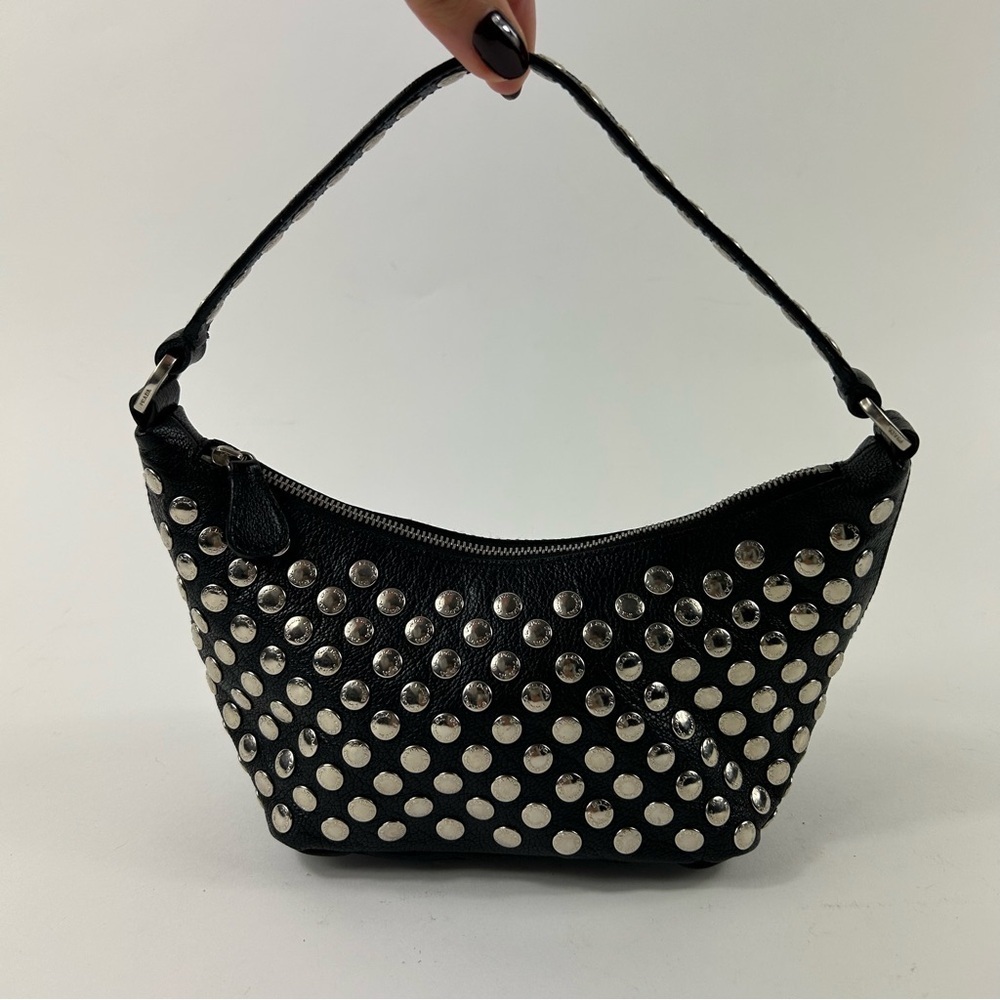 Rare Prada Vintage Antic Stud-Embellished Pochette - Picture 3 of 11